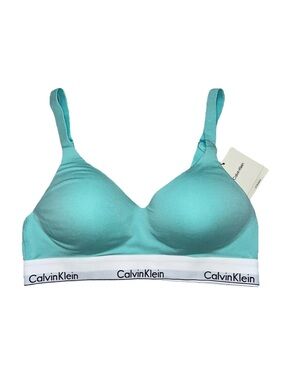 Calvin Klein Icon Full Coverage Lift Bralette Cotton Size Large Mint Green NWT